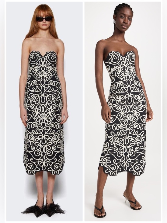 Mara Hoffman Dresses & Skirts - Mara Hoffman Stella Embroidered Cotton Blend Strapless Midi Dress SZ US 0 NWT